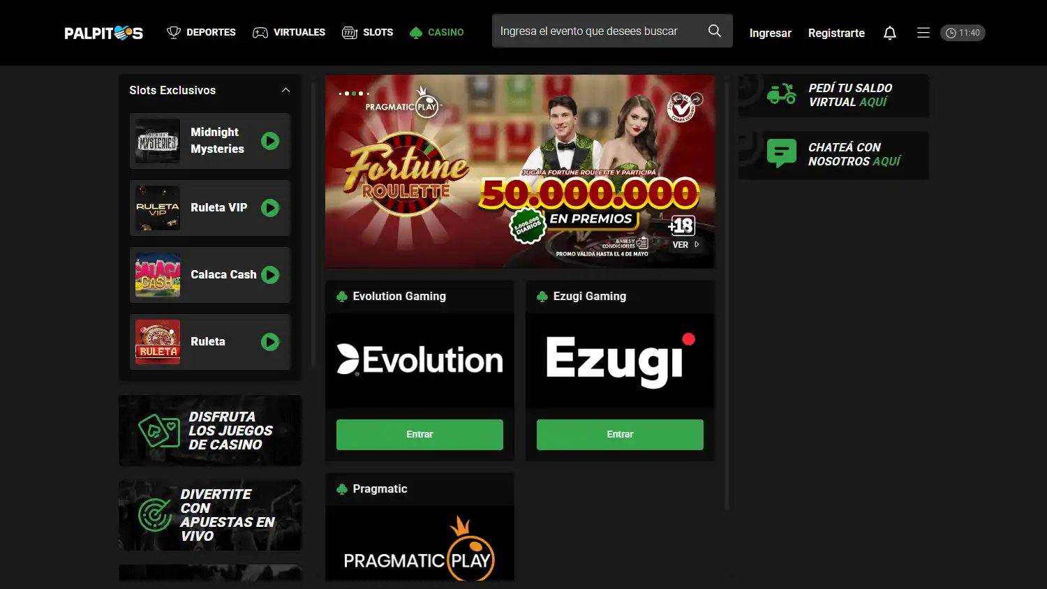 PALPITOS Casino screenshot 2