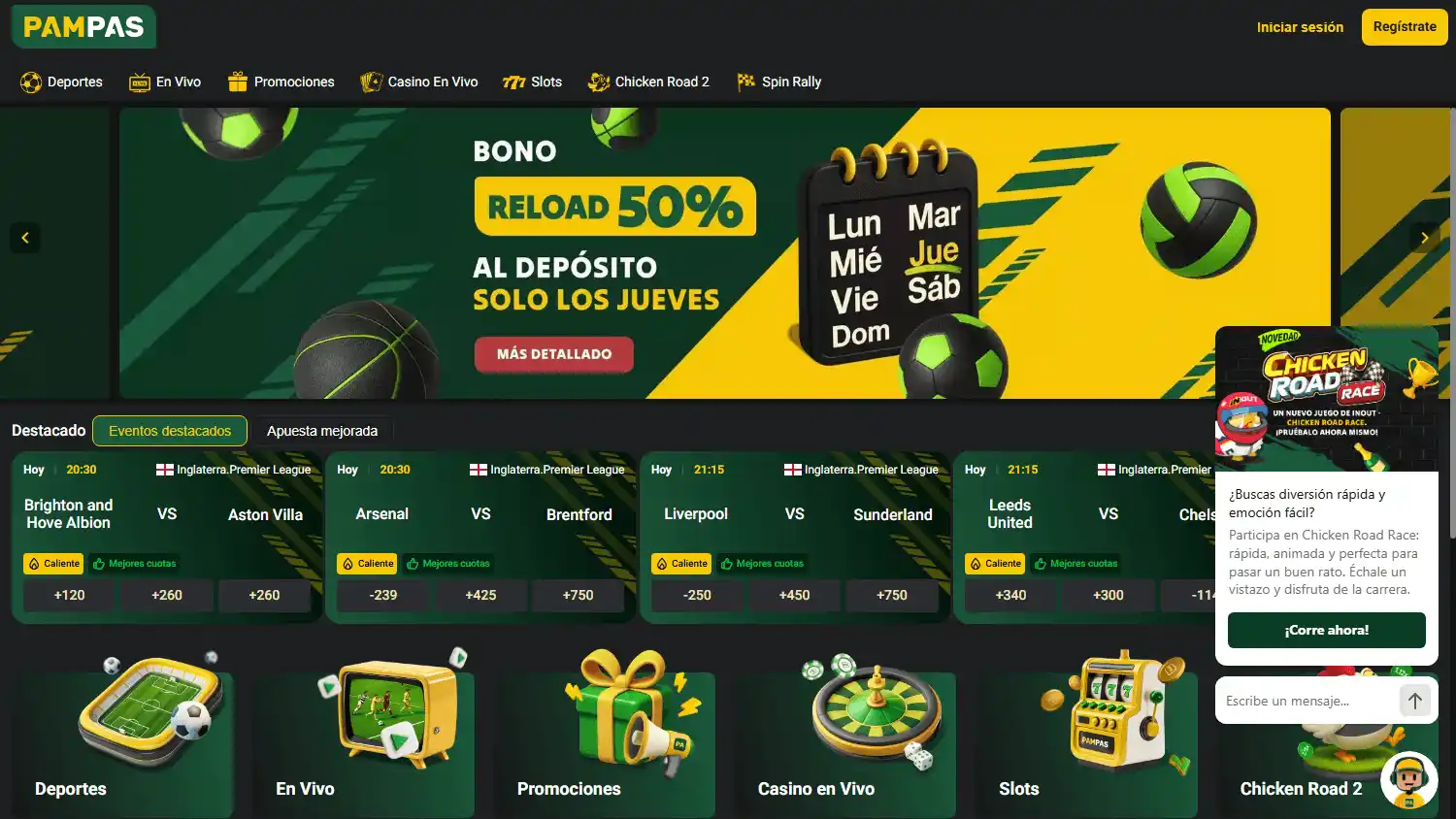 Pampas Casino screenshot 1