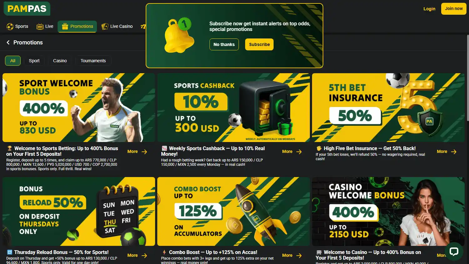 Pampas Casino screenshot 3