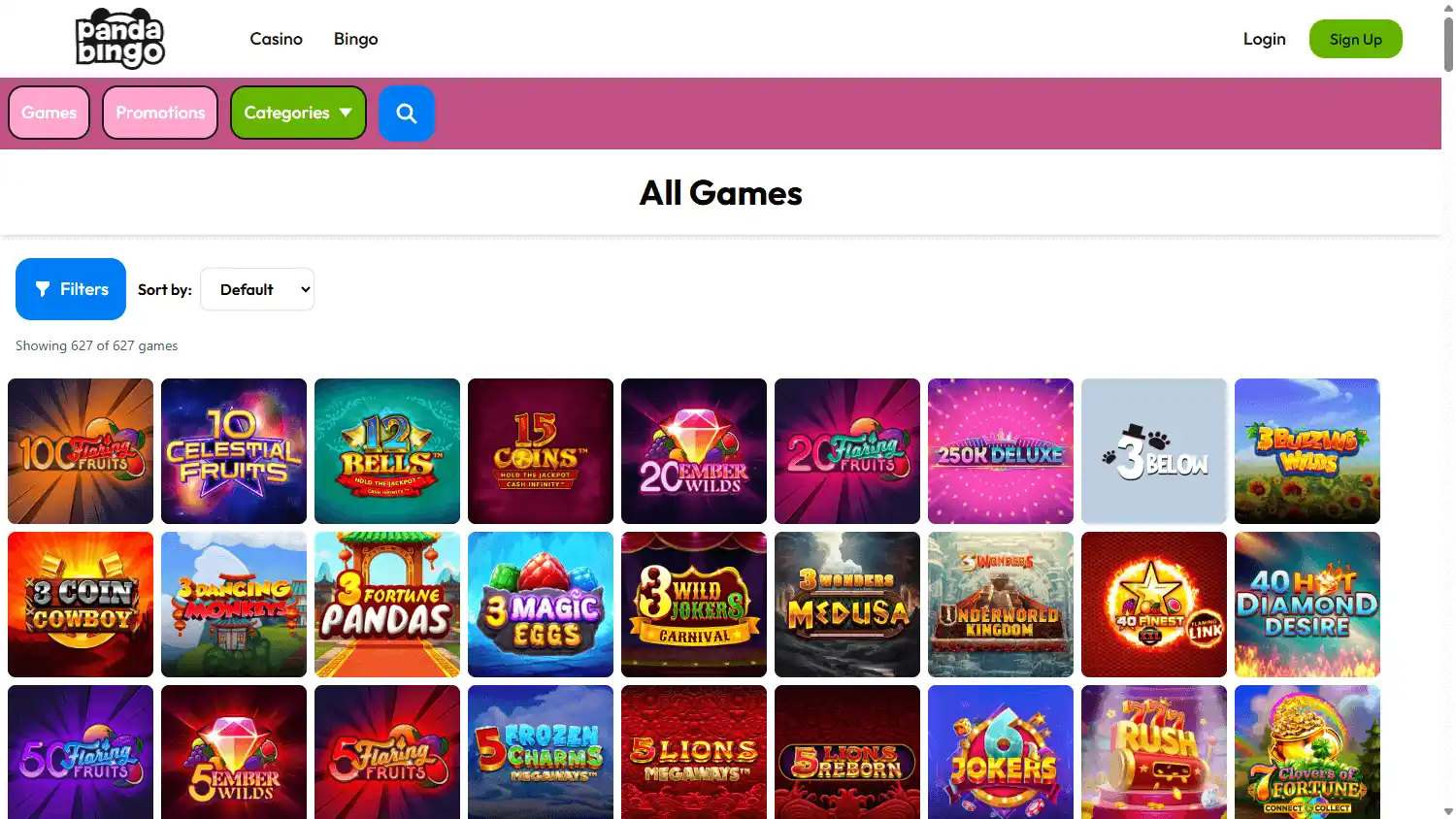 Panda Bingo Casino screenshot 2