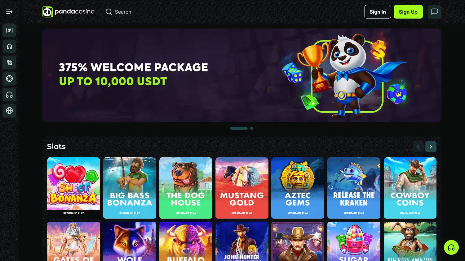 PandaCasino screenshot 1