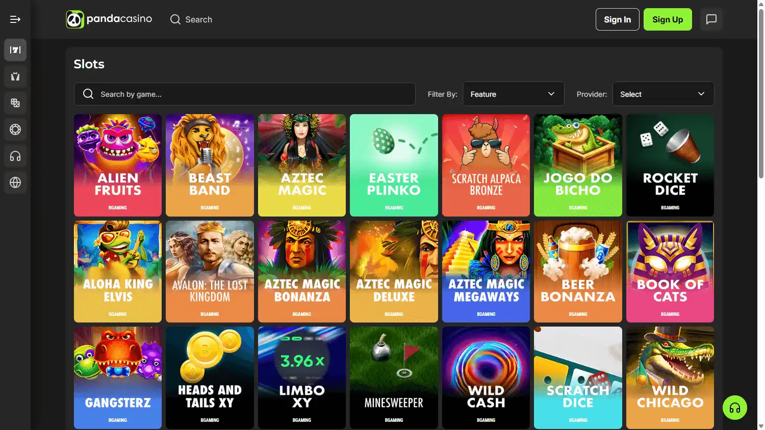 PandaCasino screenshot 2
