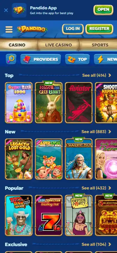 Pandido Casino screenshot 5