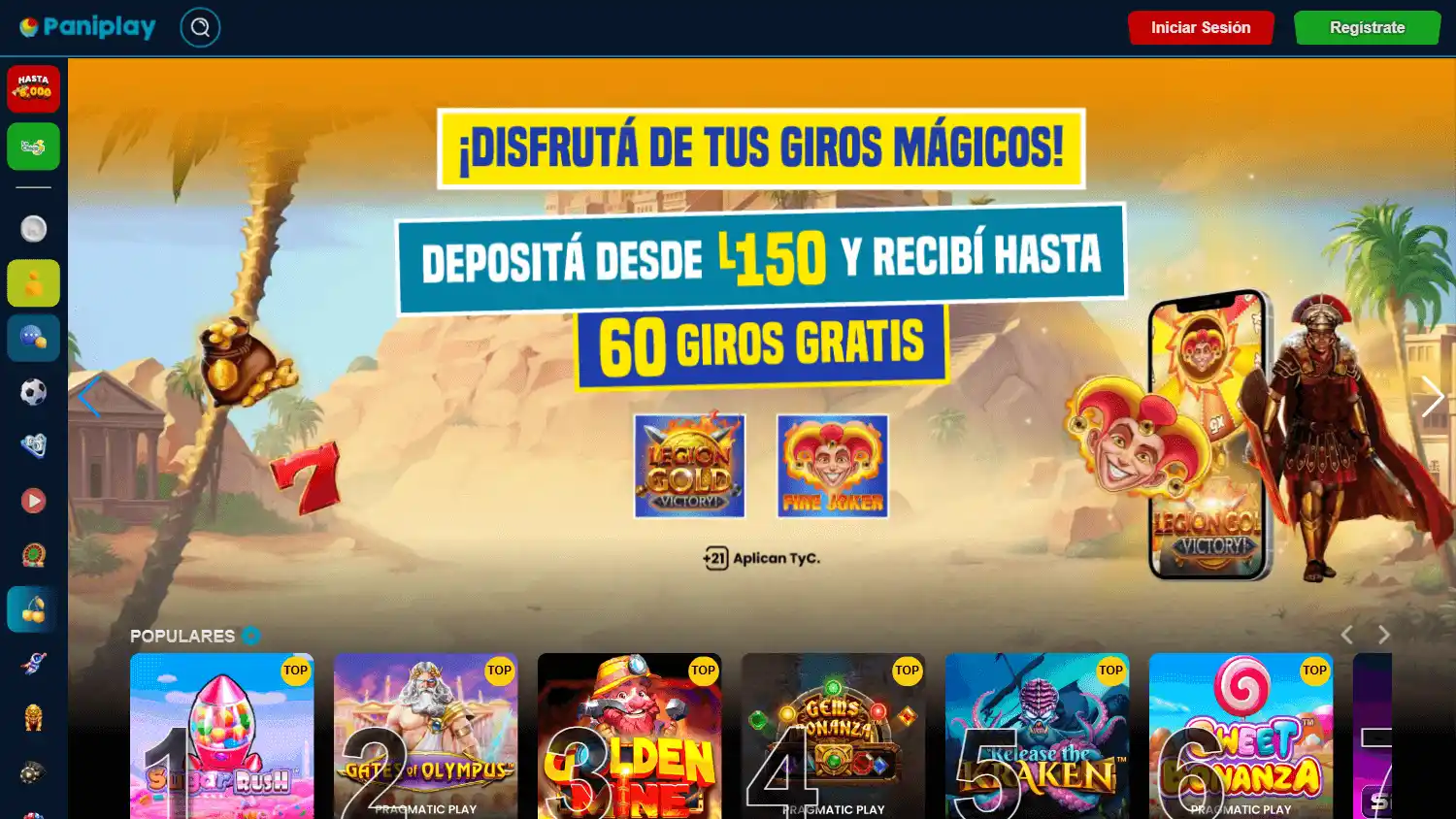 Paniplay Casino screenshot 1