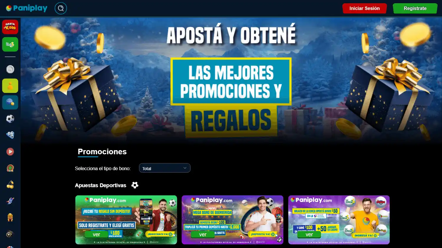 Paniplay Casino screenshot 2
