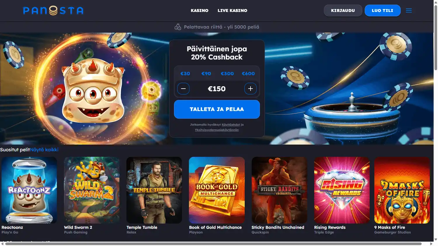 Panosta Casino screenshot 1
