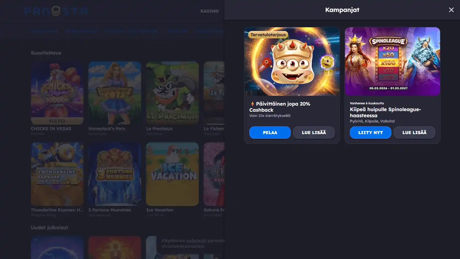 Panosta Casino screenshot 3