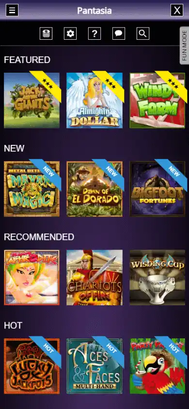 Pantasia Casino screenshot 5