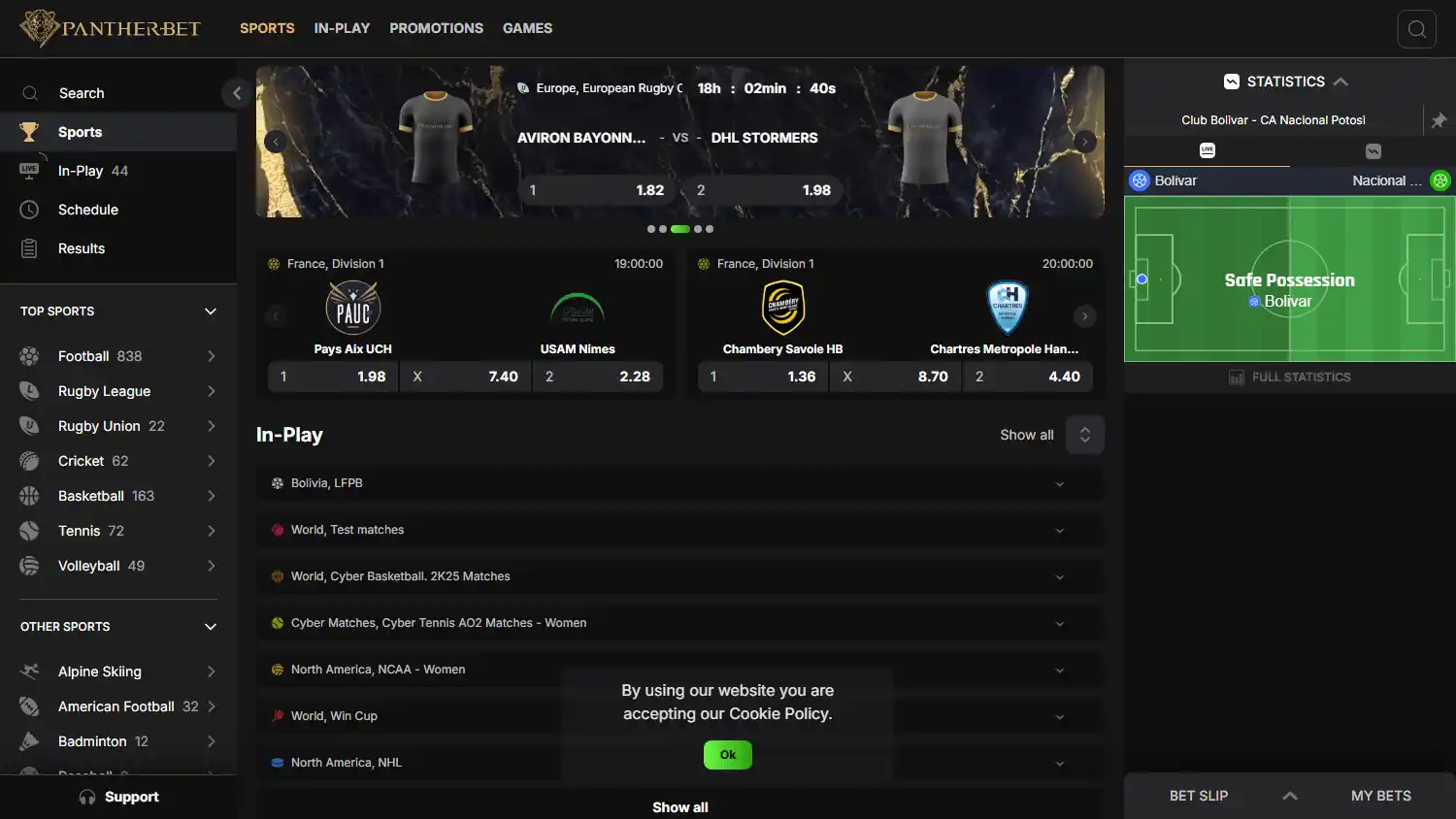 PantherBet Casino screenshot 1