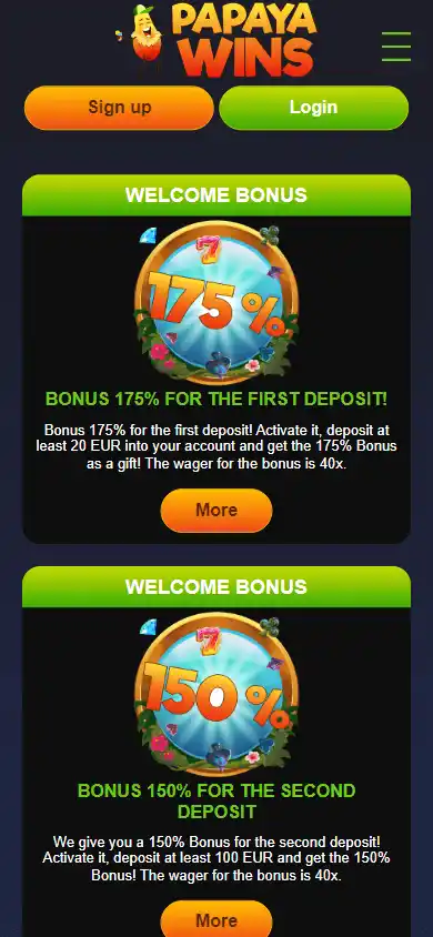 Papaya Wins Casino screenshot 6