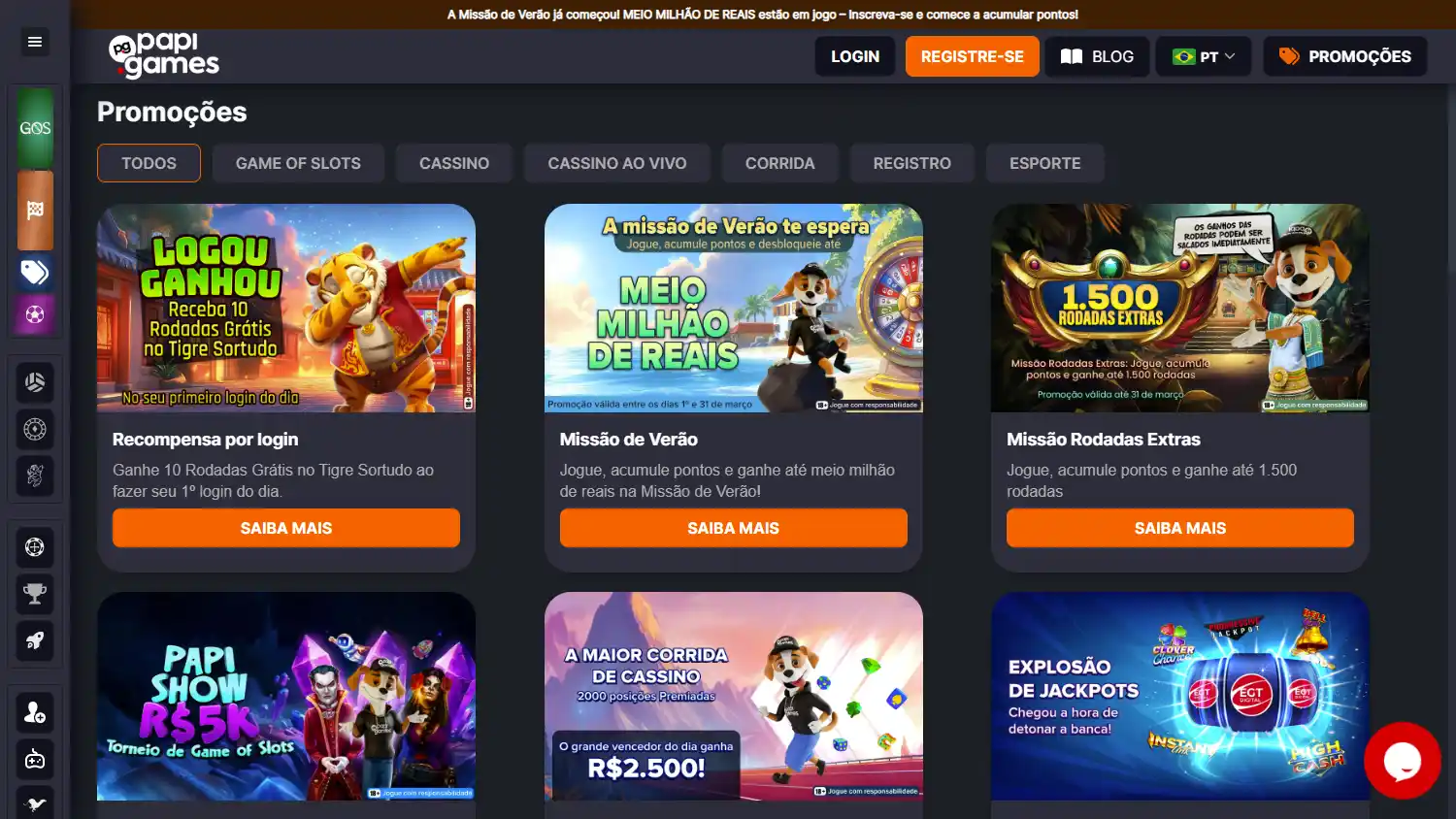 Papi Games Casino screenshot 3