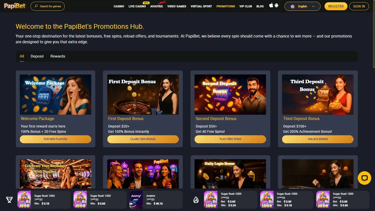 PapiBet Casino screenshot 3