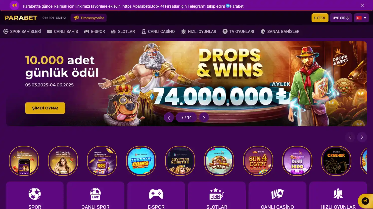 Parabet Casino screenshot 1