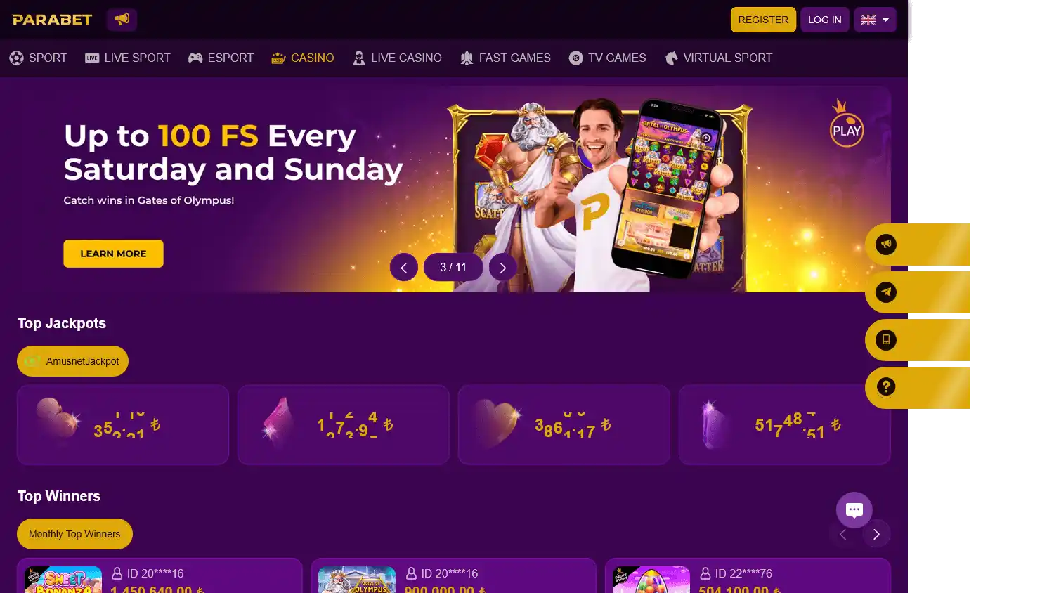 Parabet Casino screenshot 2