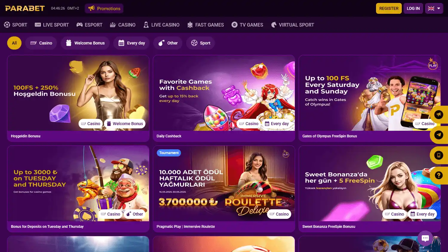 Parabet Casino screenshot 3