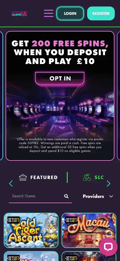 Paradice.game Casino screenshot 5