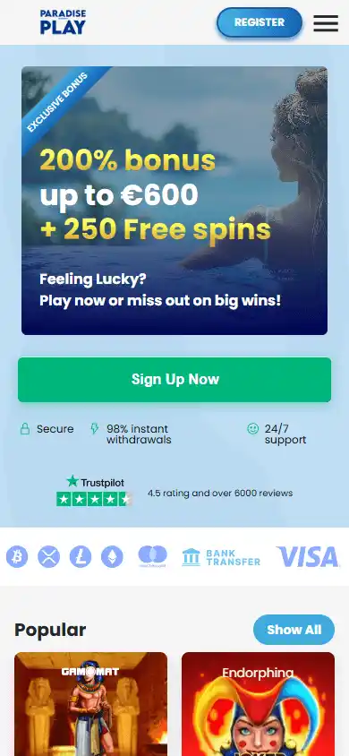 Paradise Play Casino screenshot 3