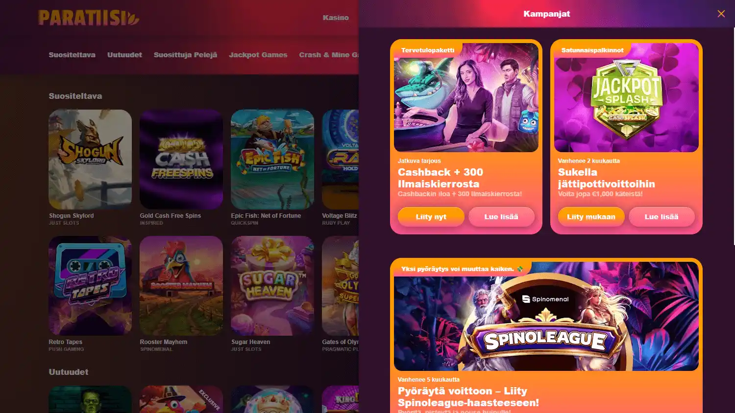Paratiisi Casino screenshot 4