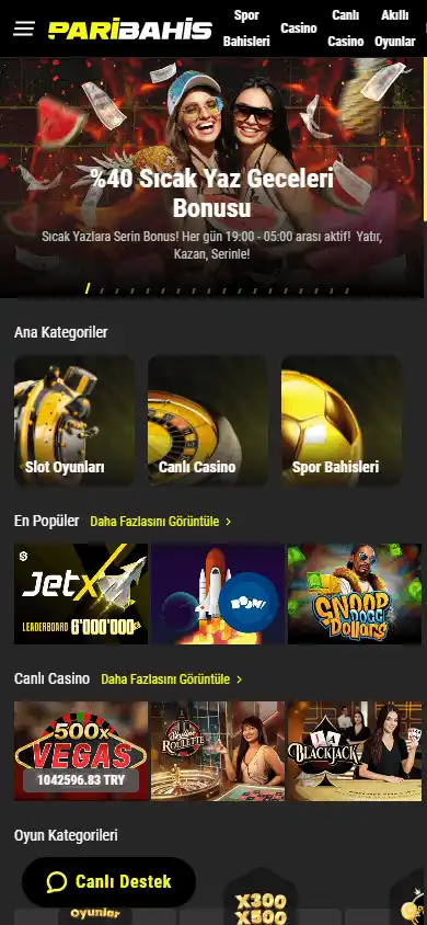 Paribahis Casino screenshot 4