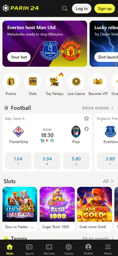 Parik24 Casino screenshot 4