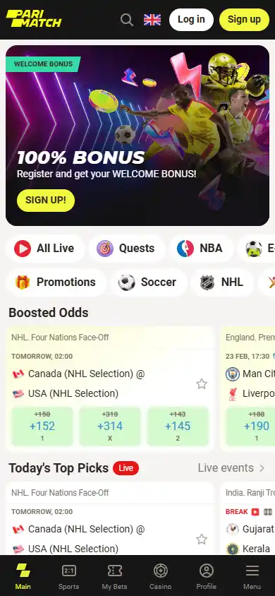 Parimatch Casino screenshot 4