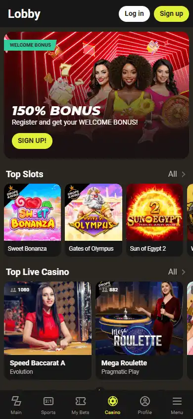 Parimatch Casino screenshot 5