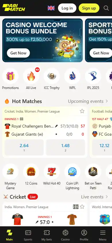 Parimatch Casino screenshot 5