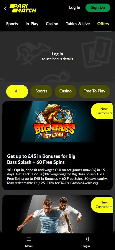 Parimatch Casino UK screenshot 7
