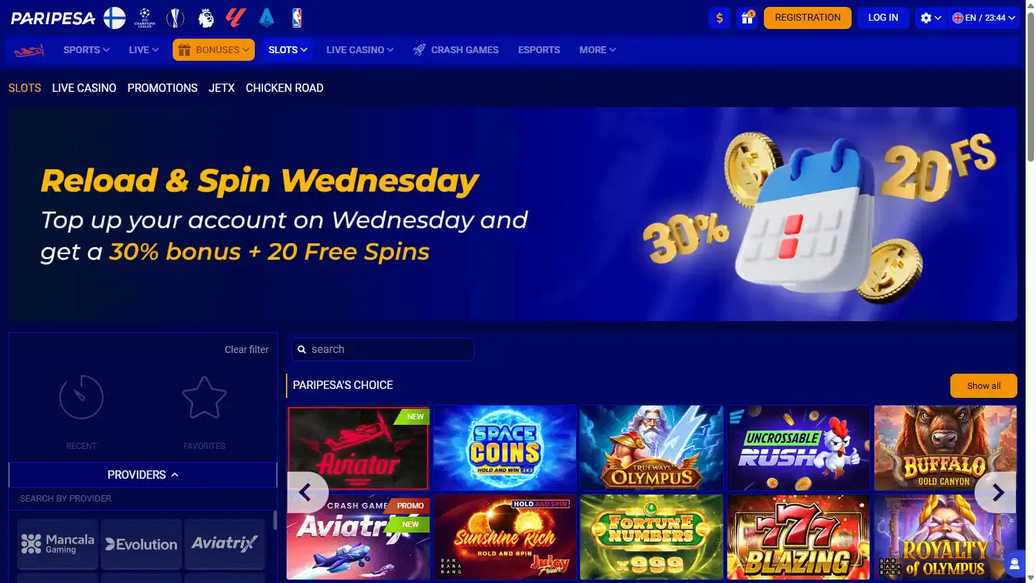 PariPesa Casino screenshot 3