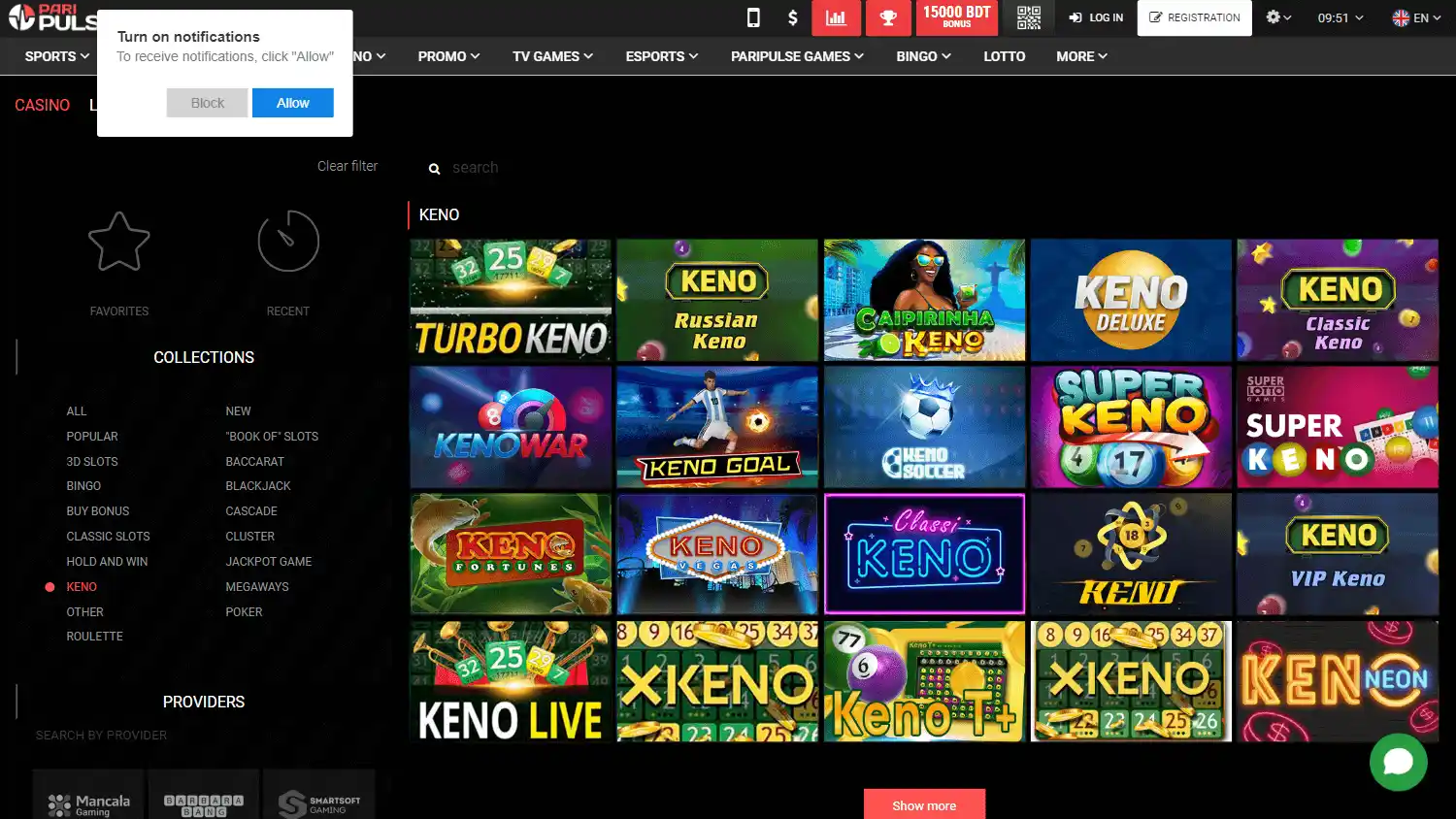 PariPulse Casino screenshot 2