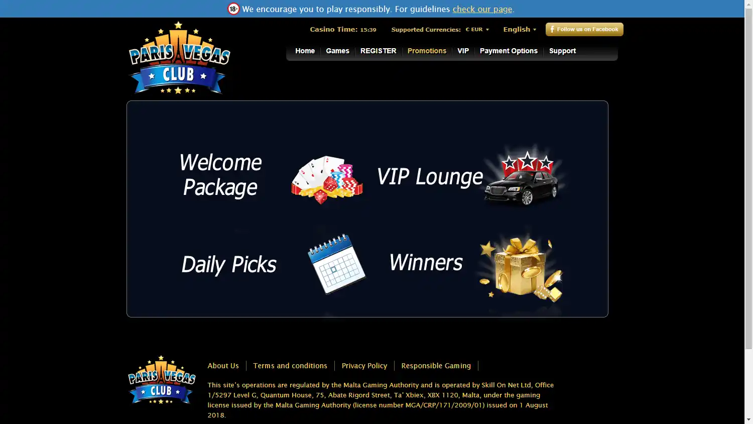 Paris Vegas Club Casino screenshot 4