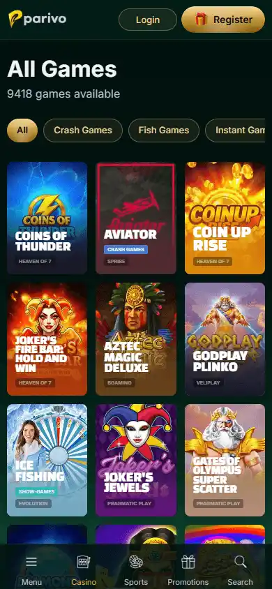 Parivo Casino screenshot 5