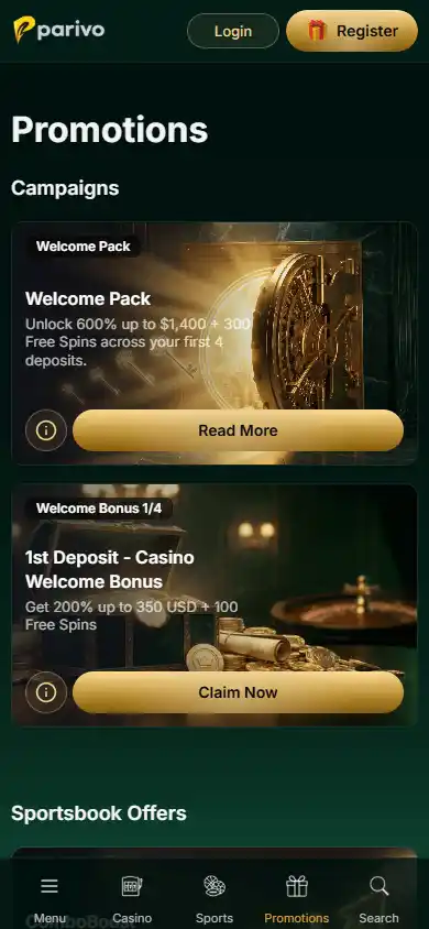 Parivo Casino screenshot 6