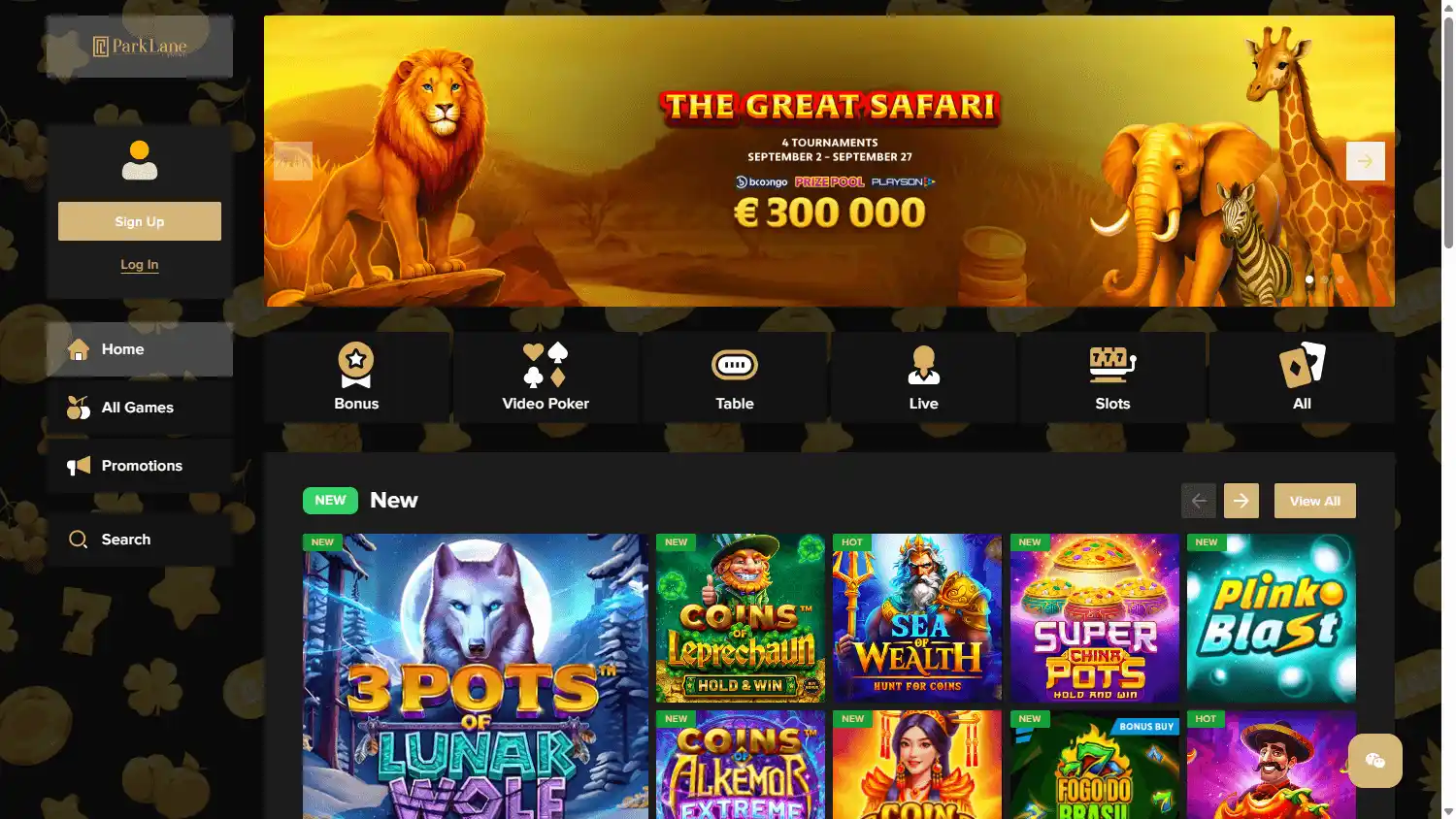 ParkLane Casino screenshot 1