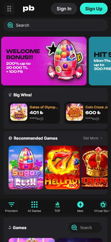Partibet Casino screenshot 4