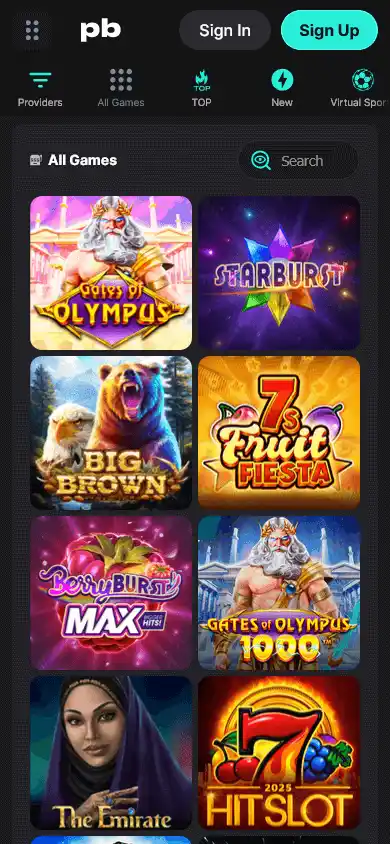 Partibet Casino screenshot 5