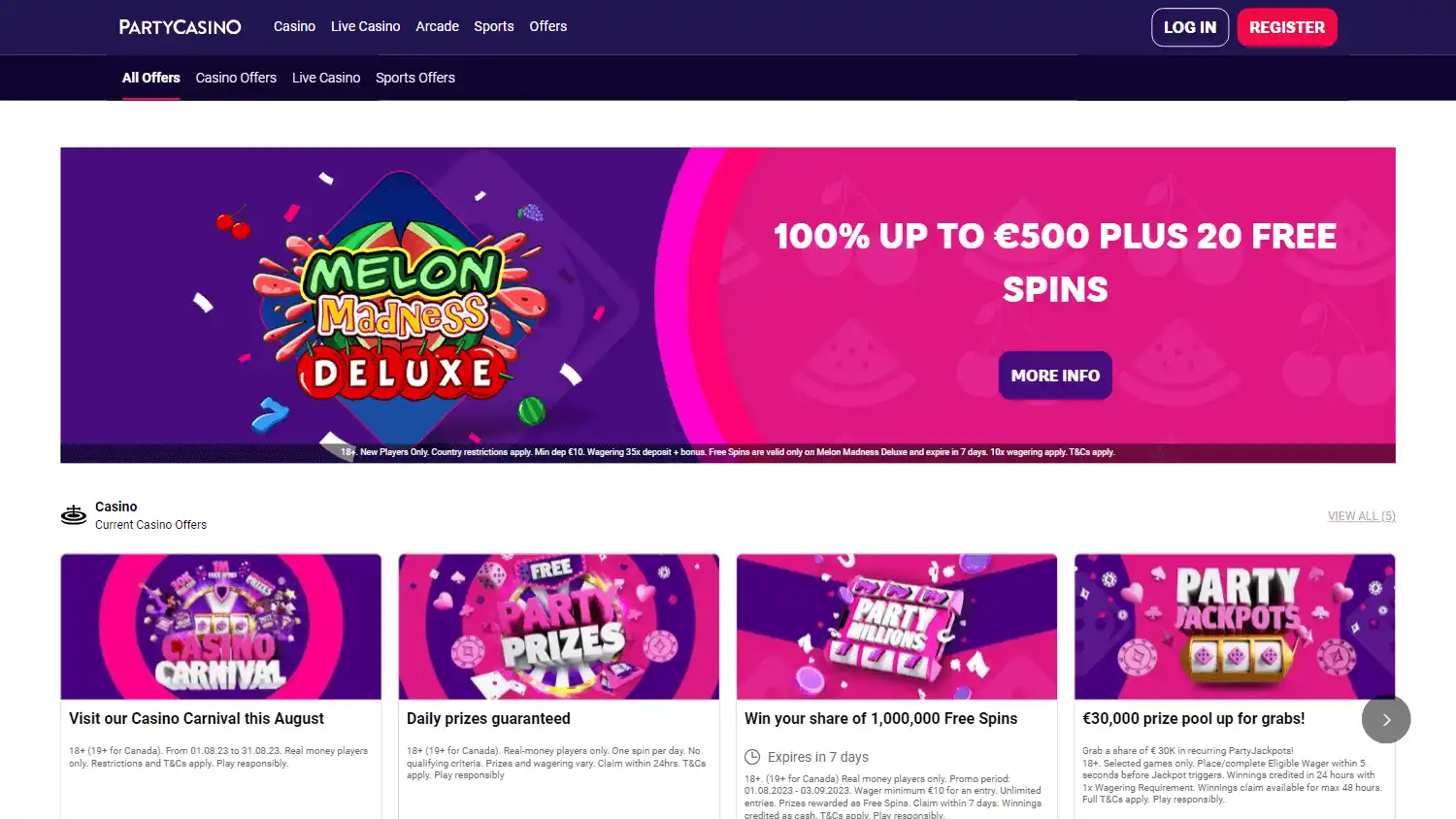 Party Casino screenshot 4
