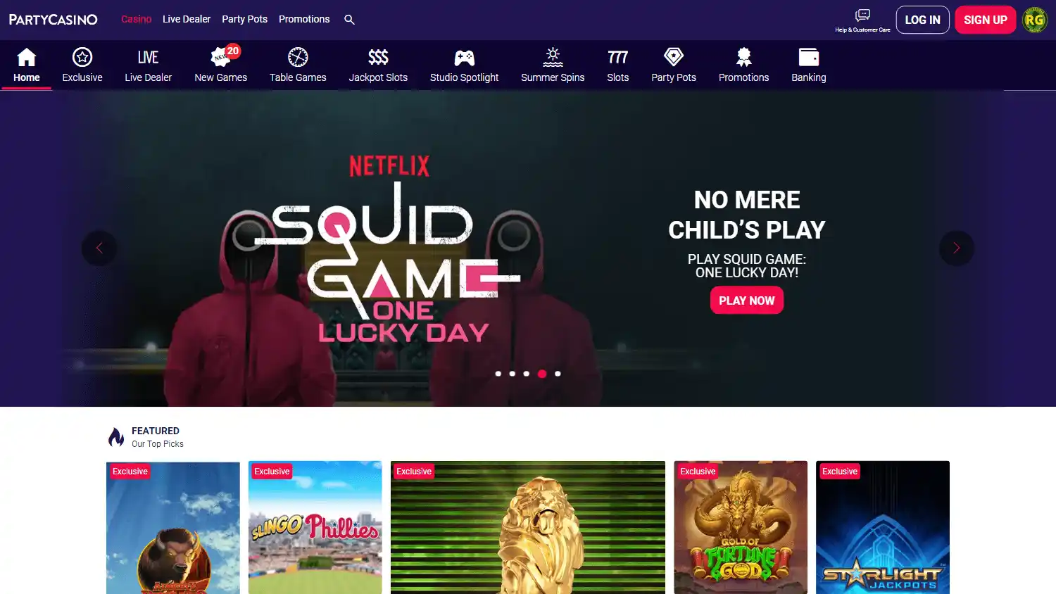 Party Casino screenshot 1