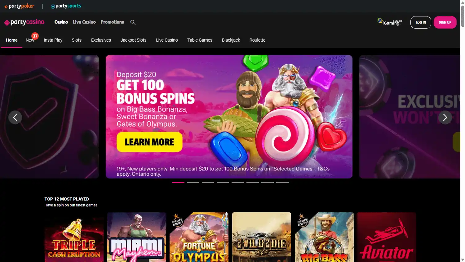 Party Casino screenshot 1