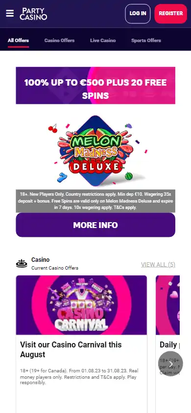 Party Casino screenshot 7