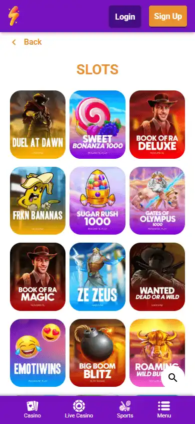 PartySpins Casino screenshot 5