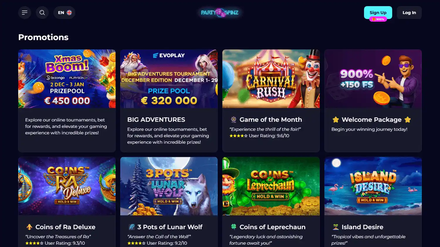 PartySpinz Casino screenshot 3