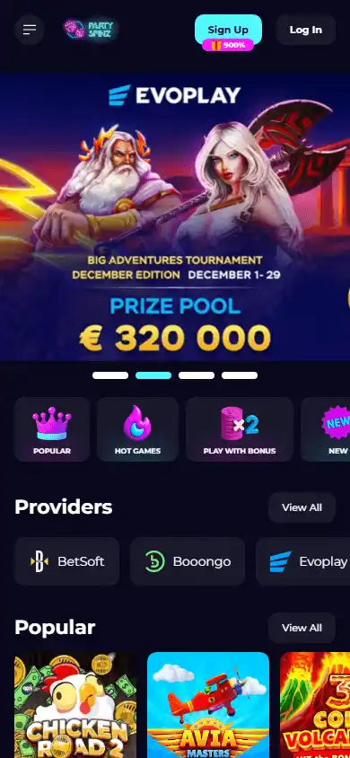 PartySpinz Casino screenshot 4