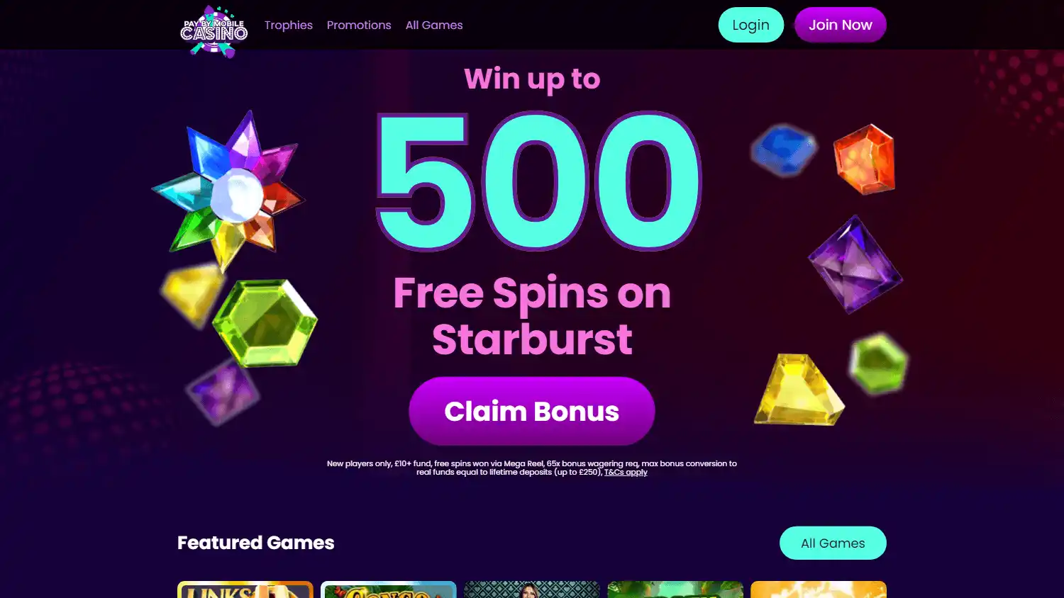 Pay By Mobile Casino screenshot 1