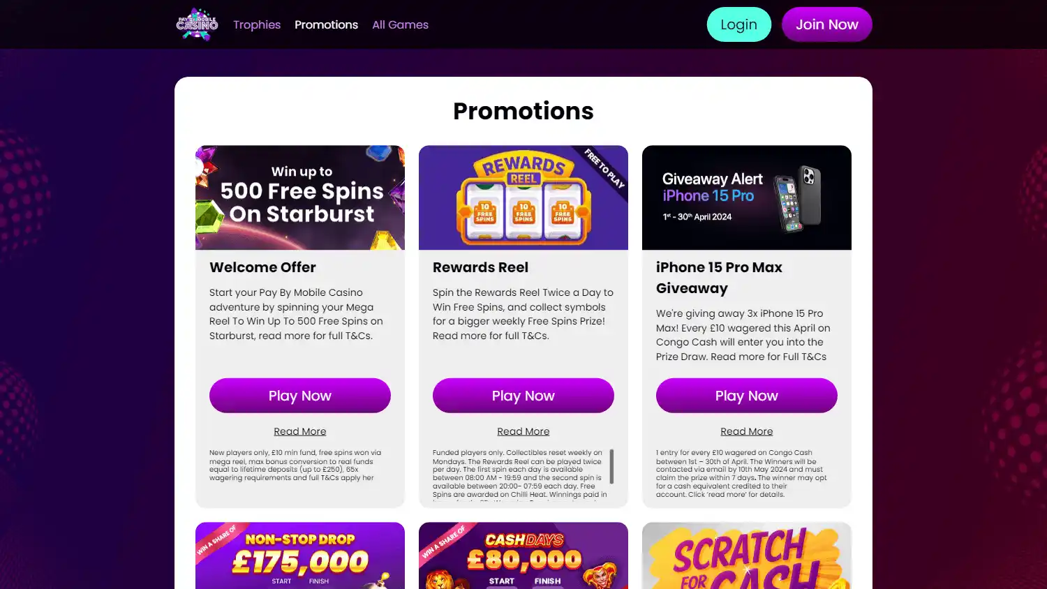 Pay By Mobile Casino screenshot 3