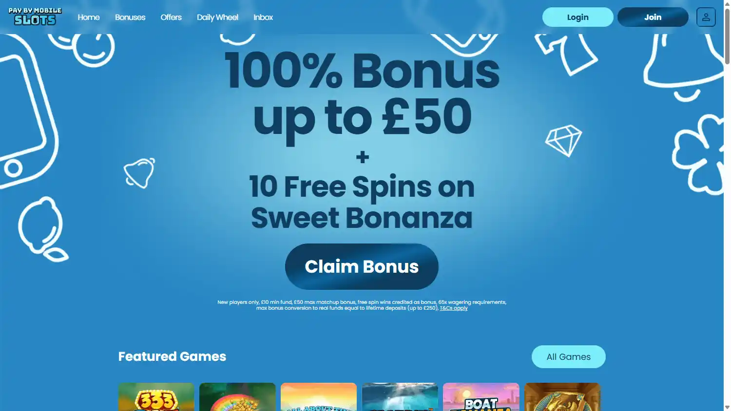 Pay By Mobile Slots Casino screenshot 1