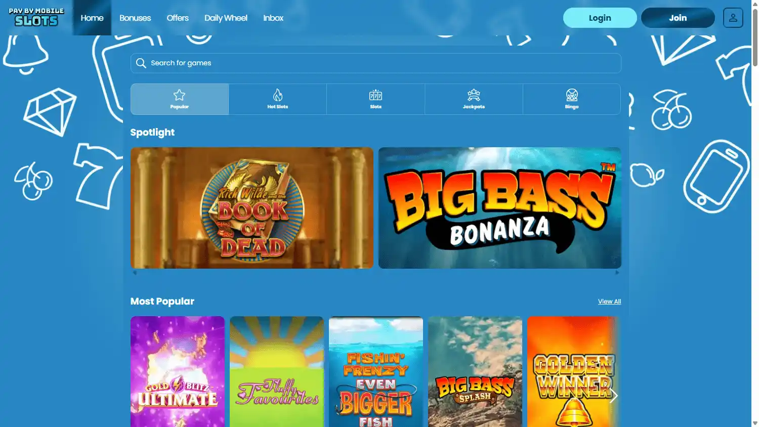 Pay By Mobile Slots Casino screenshot 2