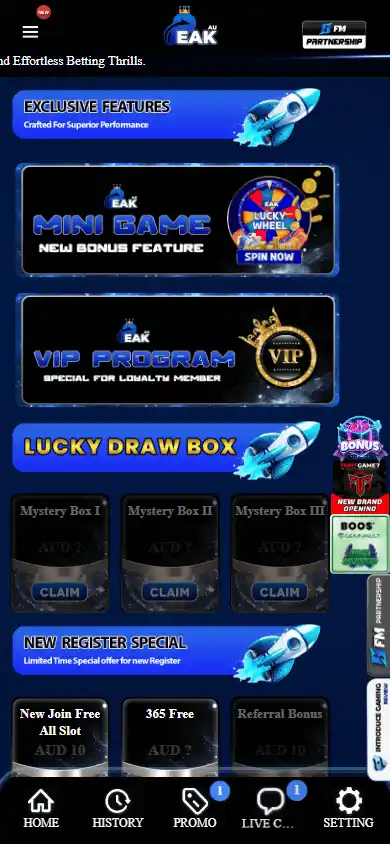 PeakAU Casino screenshot 4