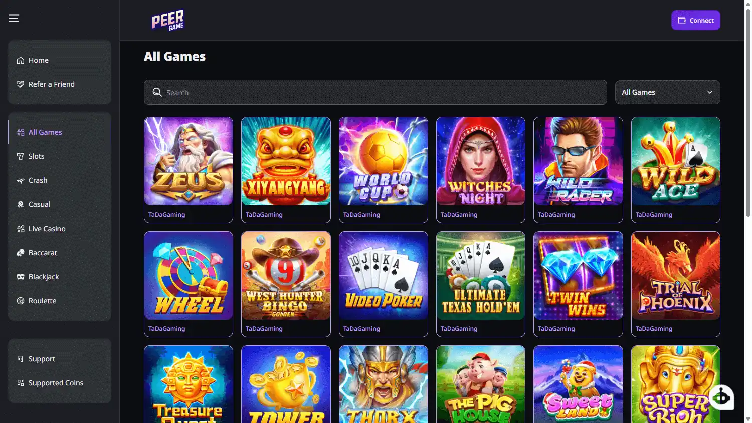 PeerGame Casino screenshot 2