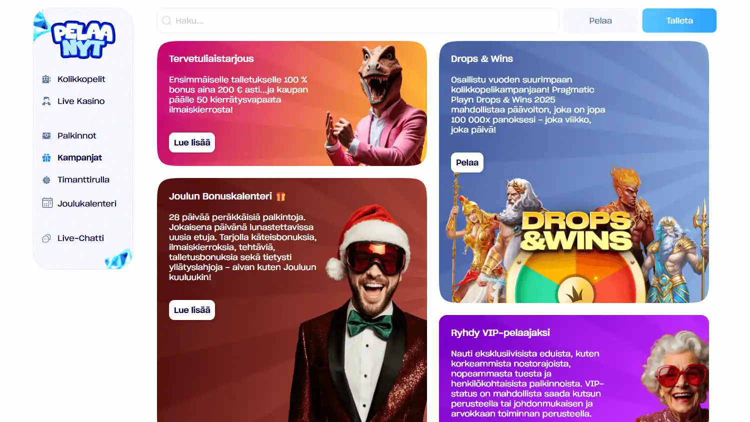 PelaaNyt Casino screenshot 3